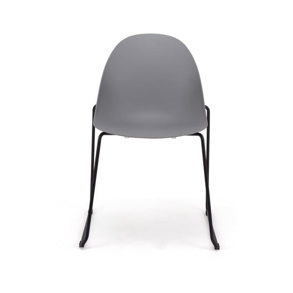 Set 2 scaune dining cu picioare negre Bonami Selection Viva, gri-image-2