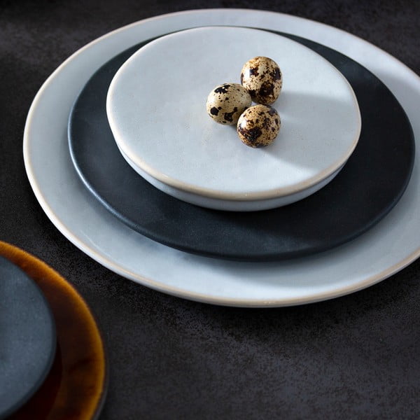 Farfurie/platou din gresie ceramică Costa Nova Roda, ⌀ 25 cm, alb-image-1