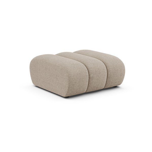 Taburet bej cu tapițerie din chenille Lupine – Micadoni 