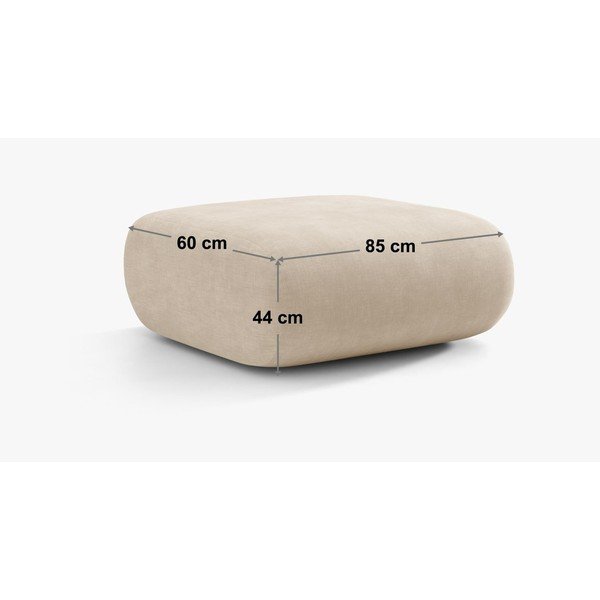 Puf crem cu tapițerie din chenille Neo – Micadoni -image-2