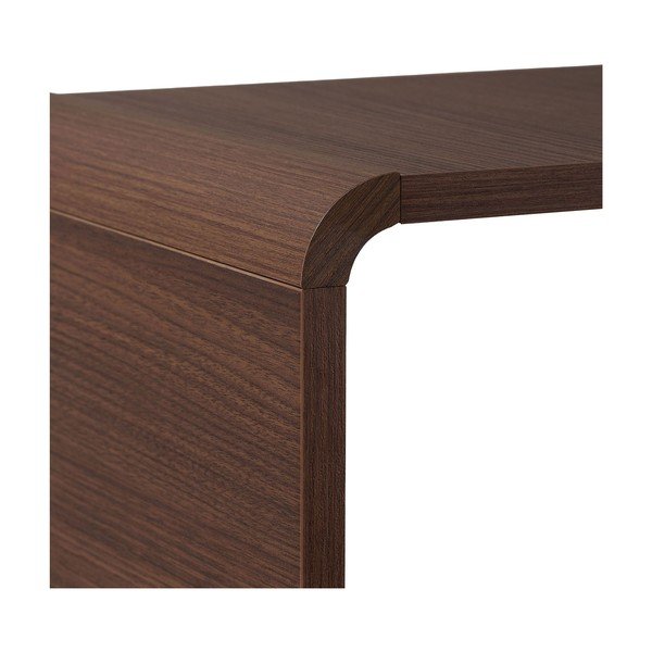Bibliotecă în culoare naturală închisă cu aspect de lemn de nuc 78x153x34 cm Senza – Nordure-image-4