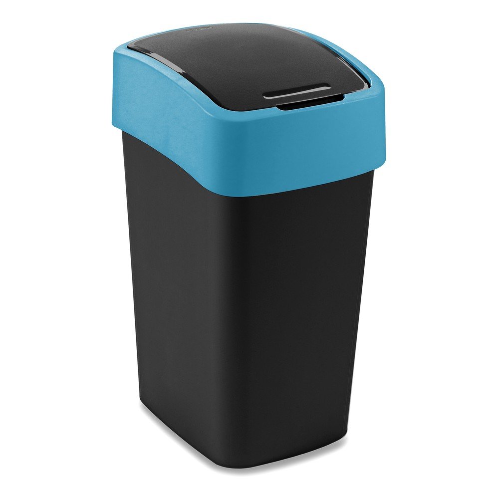 Coș de gunoi negru/albastru pentru reciclare din plastic 25 l Flip Bin – Curver