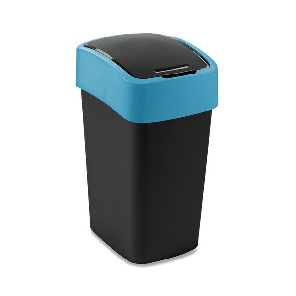 Coș de gunoi negru/albastru pentru reciclare din plastic 25 l Flip Bin – Curver