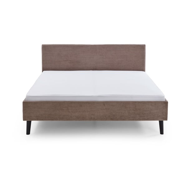 Pat matrimonial maro tapițat fără somieră 180x200 cm Avola – Meise Möbel-image-4