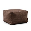 Fotoliu bean bag maro închis cu tapițerie din catifea reiată Softbox MooG – SLOWDOWN