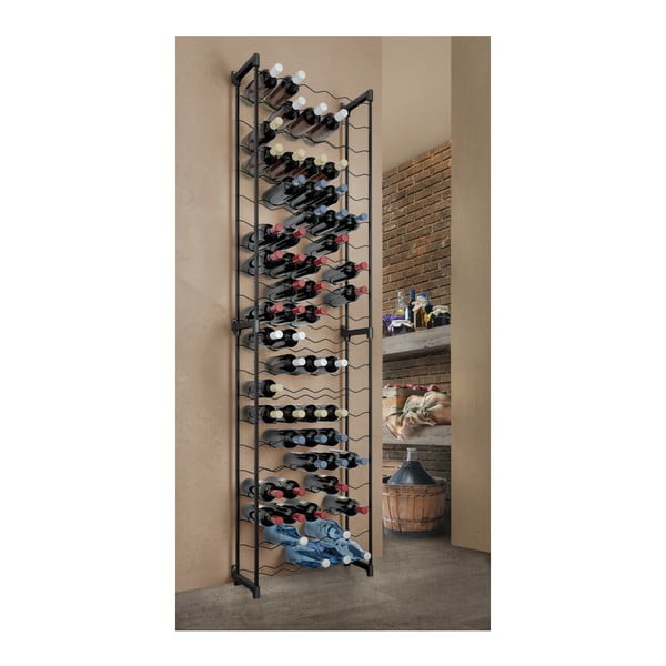 Raft pentru sticle de vin negru din metal număr sticle 50 Barbera – Metaltex-image-3