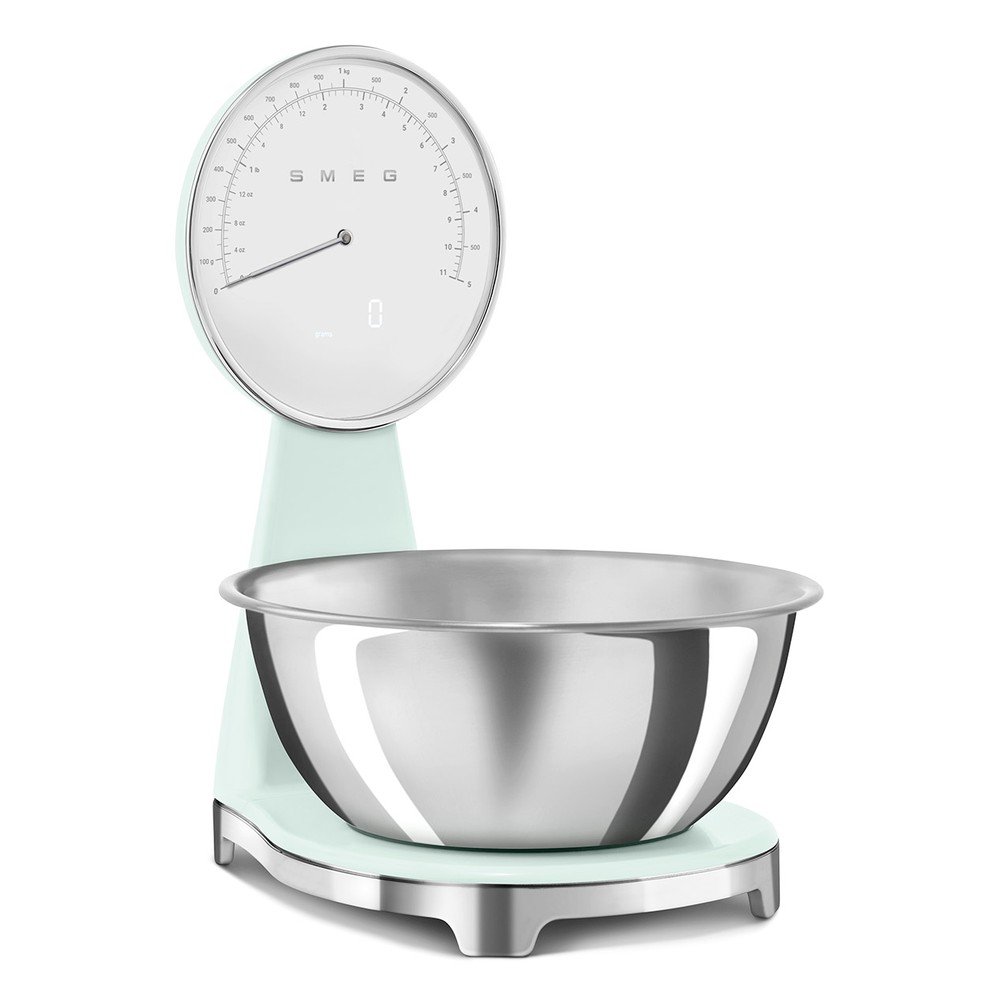 Cântar de bucătărie verde deschis din plastic digital – SMEG