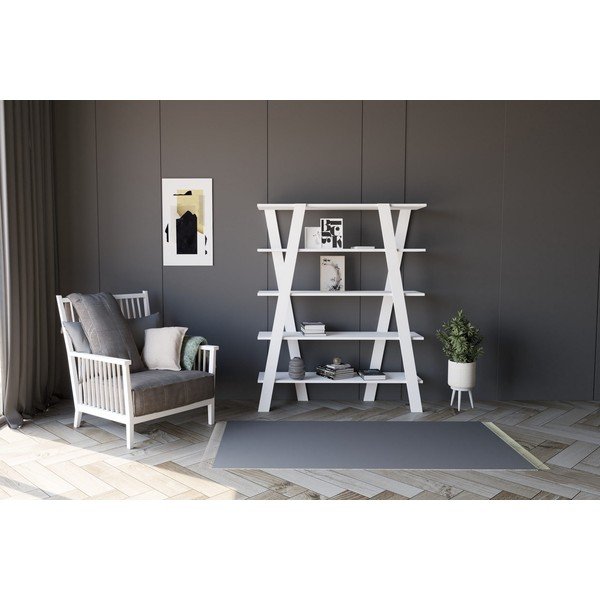 Bibliotecă albă 120x150 cm Conde – Kalune Design-image-3