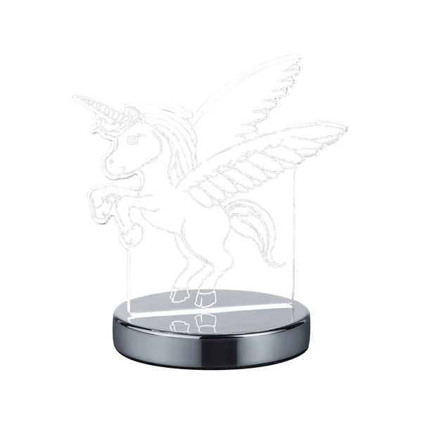 Veioză argintiu-lucios LED (înălțime 17 cm) Karo – Trio-image-3