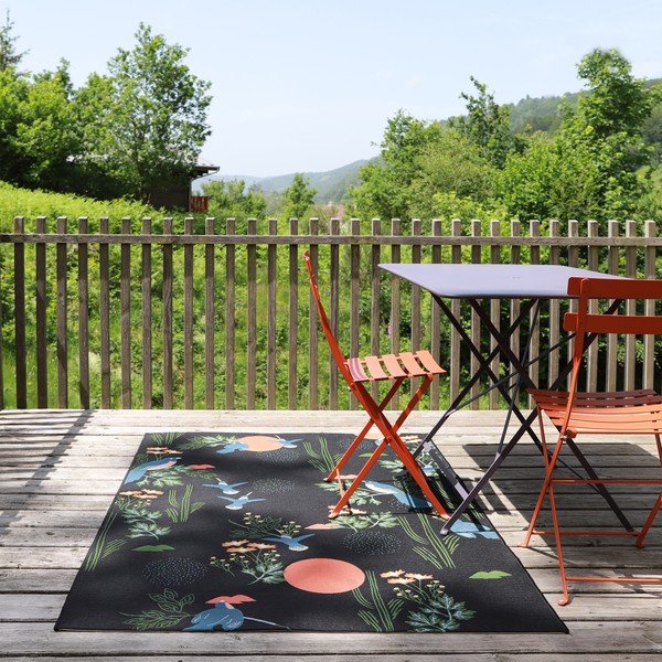 Covor negru 123x180 cm Bloom – Nattiot-image-3