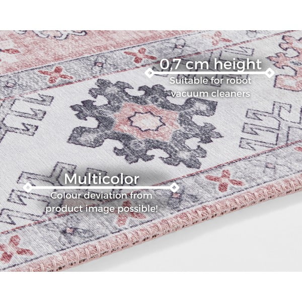 Traversă Nouristan Gratia, 80 x 200 cm, roz deschis-image-4