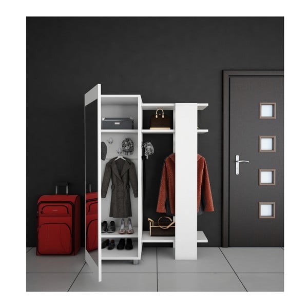 Dulap și oglindă Antre, alb-image-2