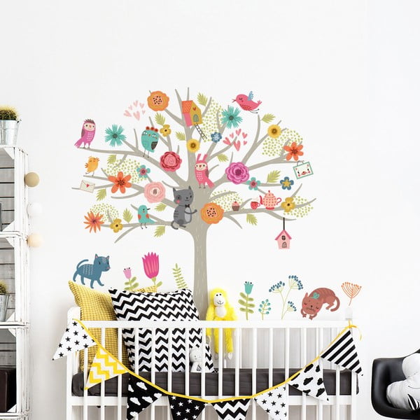 Set autocolante de perete pentru camera copiilor Ambiance Scandinavian Tree-image-2