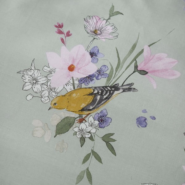Lenjerie de pat verde-deschis pentru pat dublu, extinsă 230x220 cm Songbird – Catherine Lansfield-image-4
