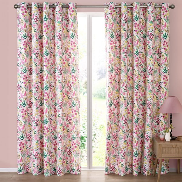 Draperii roz 2 buc. 168x229 cm Tilly Floral – Catherine Lansfield-image-2