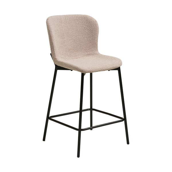 Scaun de bar bej tapițat (înălțime șezut 65 cm) Maceda – House Nordic