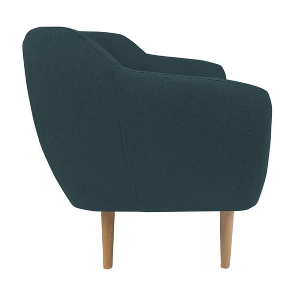 Canapea cu 2 locuri și picioare de culoare deschisă Mazzini Sofas Sicile, albastru închis-image-3