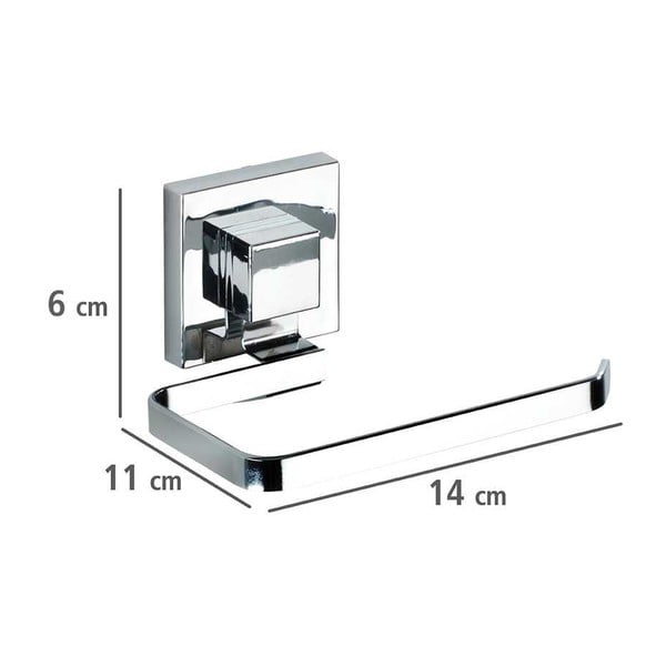 Suport pentru hârtie igienică Wenko Quadrio cu sistem de prindere Vacuum-Loc, până la 33 kg-image-3