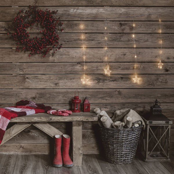 Ghirlandă luminoasă cu LED cu 4 perdele în formă de stea DecoKing Star, lungime 0,75 m, 38 beculețe-image-1