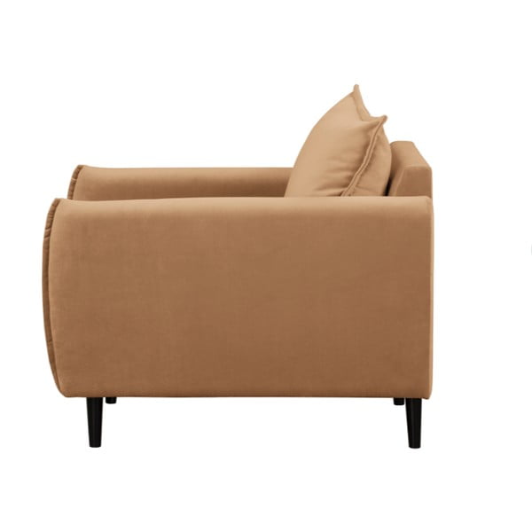 Fotoliu maro cu tapițerie din catifea Juli – Ropez-image-2