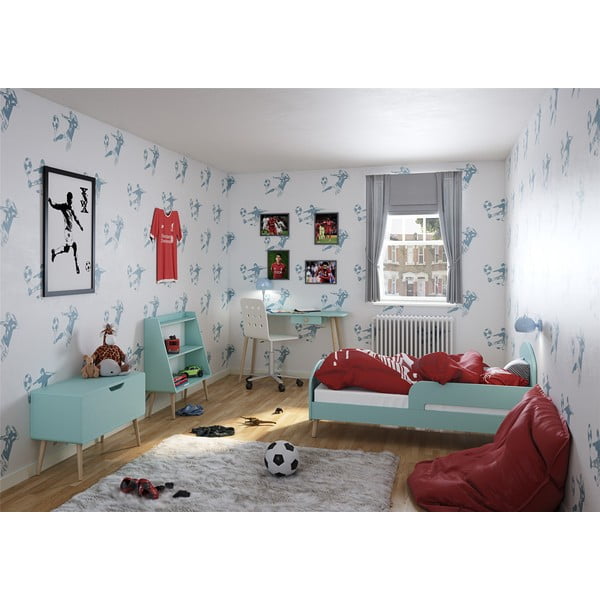 Bibliotecă de copii turcoaz 81.3x80 cm Gaia - Tvilum-image-1