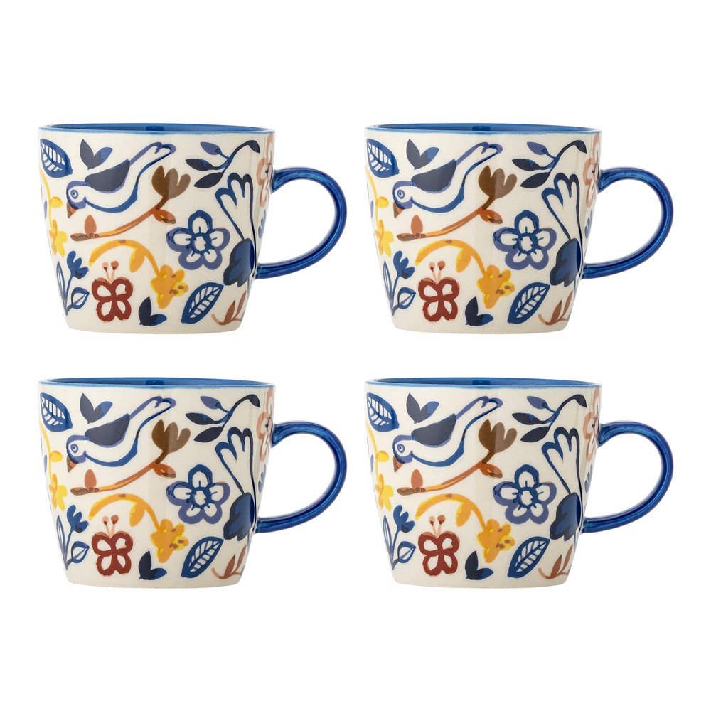 Căni 4 buc. din gresie ceramică 300 ml Figuria – Bloomingville