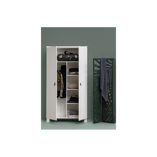 Șifonier alb din lemn de pin 111x202 cm Ties – WOOOD-image-4