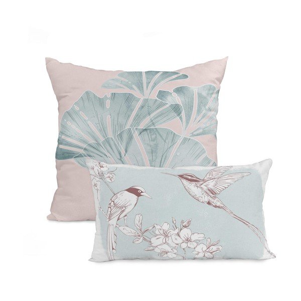 Set 2 fețe de pernă din bumbac Happy Friday Basic Chinoiserie Rose