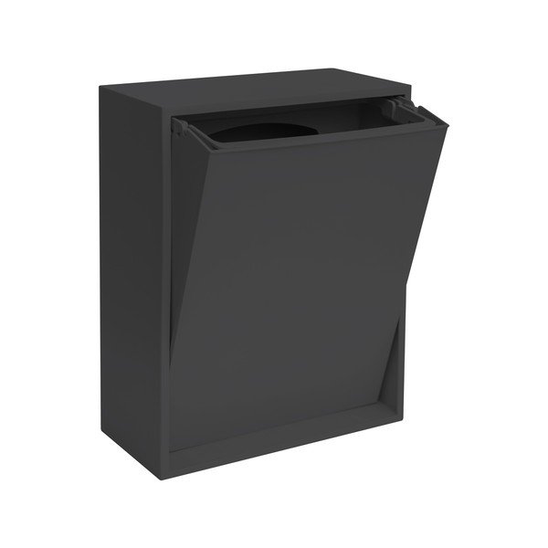 Coș de gunoi negru pentru reciclare/de montat pe perete din plastic reciclat Recycling Box – ReCollector
