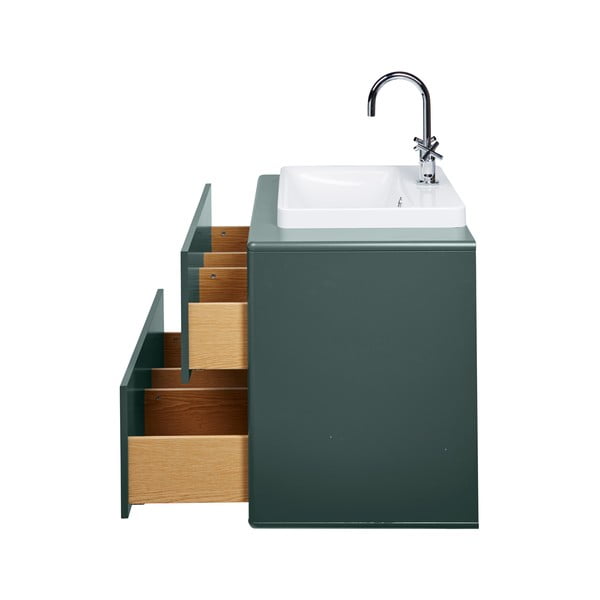 Dulap cu chiuvetă fără baterie verde închis suspendat 80x62 cm Color Bath – Tom Tailor-image-4