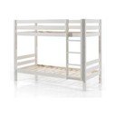 Pat pentru copii  alb supraetajat 90x200 cm Pino – Vipack