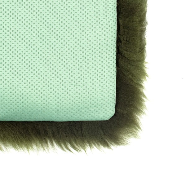 Pernă scaun din blană de oaie Royal Dream Zealand, 40 x 40 cm, verde închis-image-1