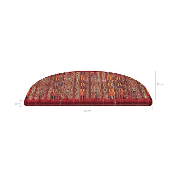 Covorașe pentru scări roșii în set de 16 bucăți 65x20 cm Anatolia - Vitaus-image-4