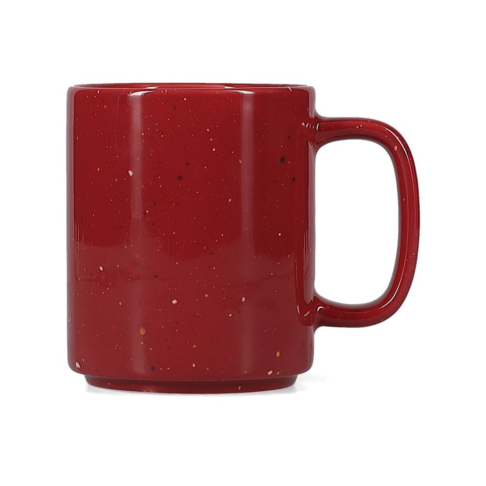 Cana burgundy din portelan 330 ml Fika – ONA