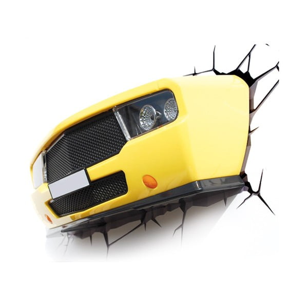Veioză pentru perete cu autocolant Tnet Yellow Muscle Car