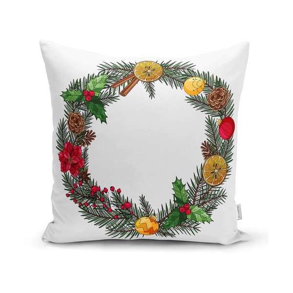 Față de pernă 43x43 cm  cu model de Crăciun – Mila Home