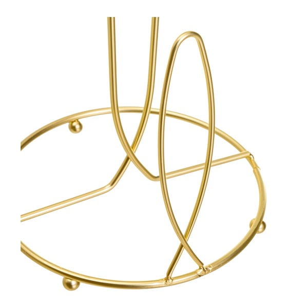 Suport vertical pentru prosoape de bucătărie din hârtie auriu din metal ø 16 cm – Casa Selección-image-2