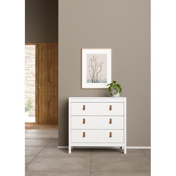 Comodă albă joasă 82x80 cm Madrid – Tvilum-image-1