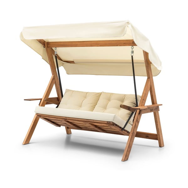 Balansoar de grădină crem/natural  din lemn  Galata – Floriane Garden-image-3