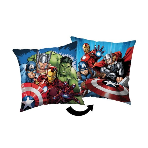 Pernă pentru copii din polar, fleece 40x40 cm Avengers "Heroes" – Jerry Fabrics