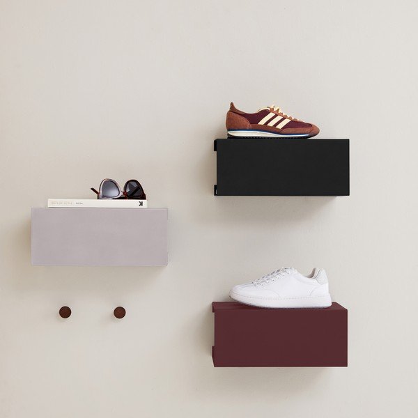 Raft burgundy etajat din oțel 35 cm – ReCollector-image-2