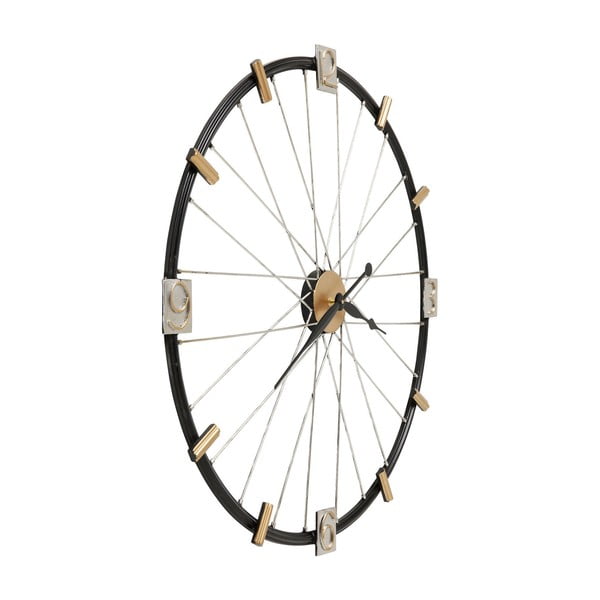 Ceas de perete Kare Design Spoke Wheel, diametru 80 cm
