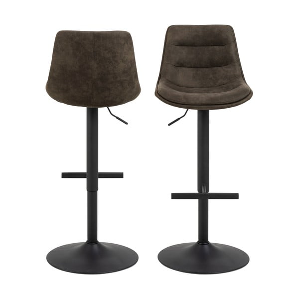 Scaun de bar verde închis cu înălțime ajustabilă (înălțime șezut 86 cm) Adisa – Actona-image-4