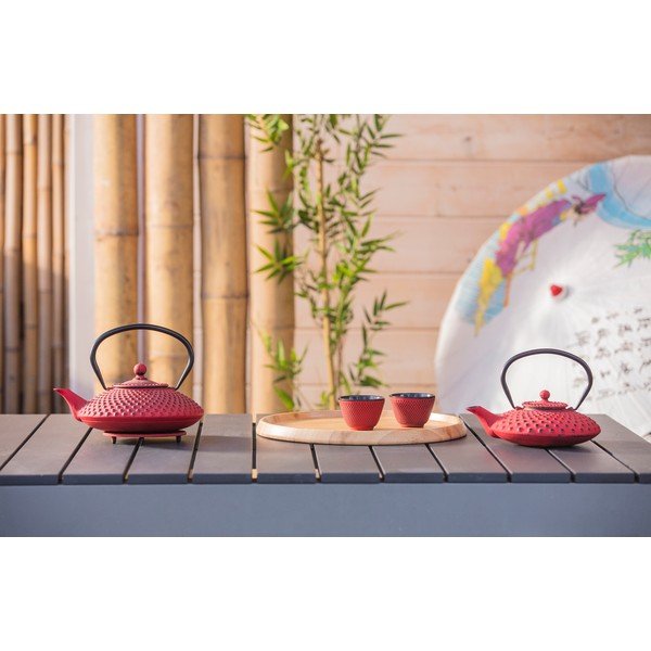 Ceainic din fontă cu infuzor Bredemeijer Xilin, 1,25 litri, roșu-image-3