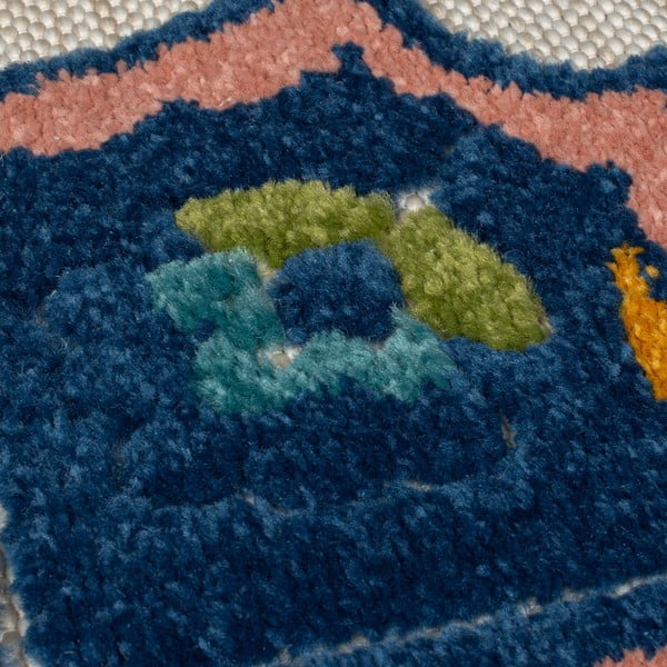 Covor de exterior albastru 80x230 cm Beach Floral – Flair Rugs-image-3