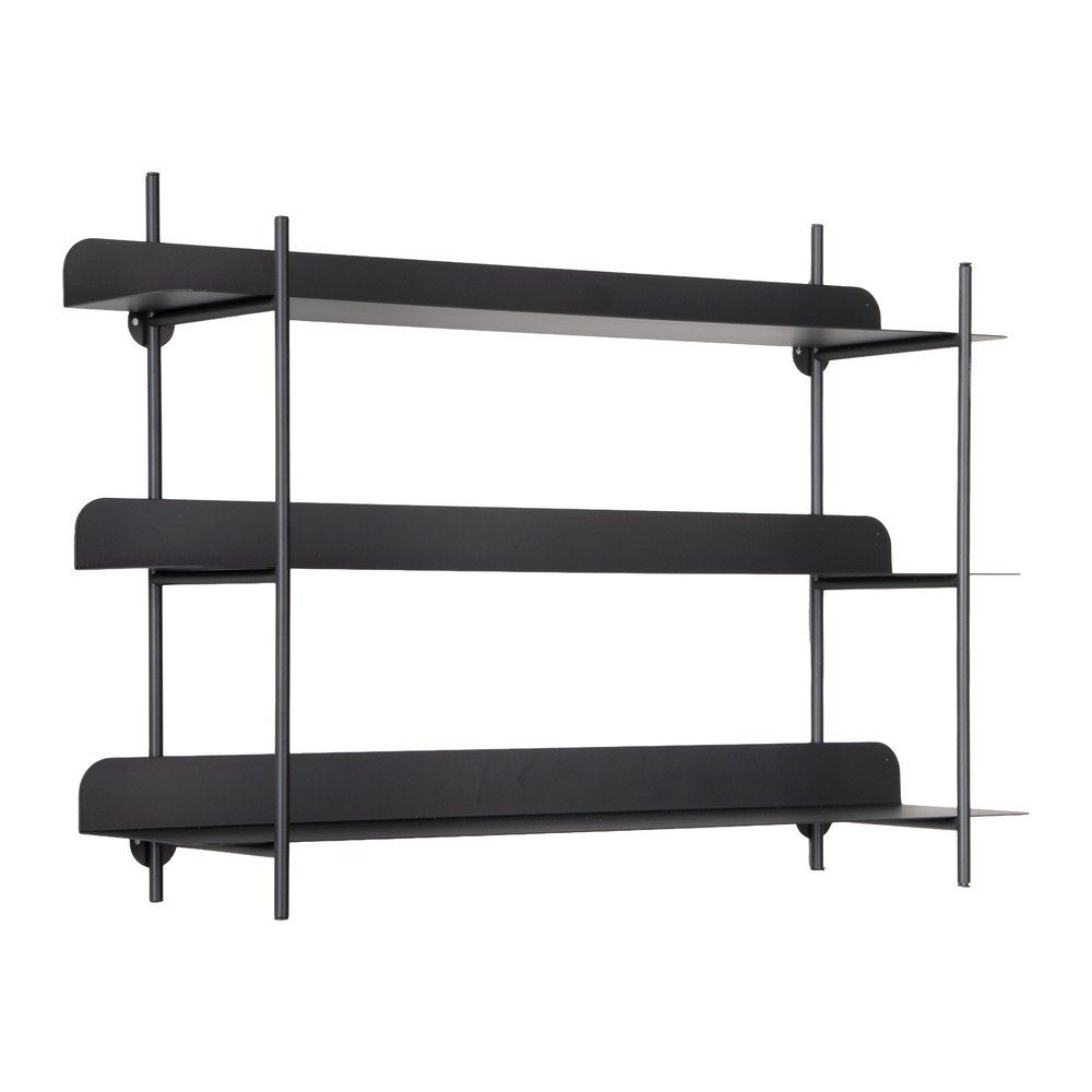Raft negru etajat din metal 60 cm Riqueza Tres – PT LIVING