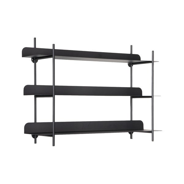 Raft negru etajat din metal 60 cm Riqueza Tres – PT LIVING