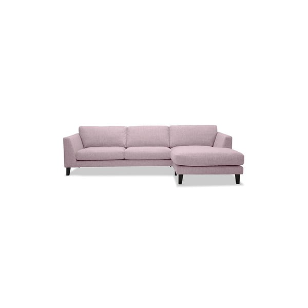 Canapea cu extensie pe partea dreaptă Vivonia Monroe, roz