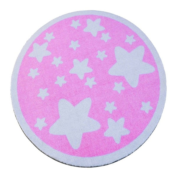 Covor Zala Living Stars, ⌀ 100 cm, roz-alb