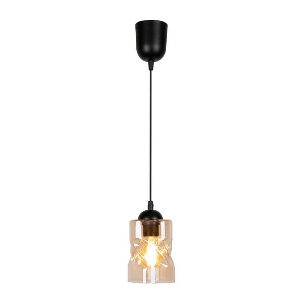 Lustră neagră cu abajur din sticlă ø 10 cm Felis – Candellux Lighting-image-2